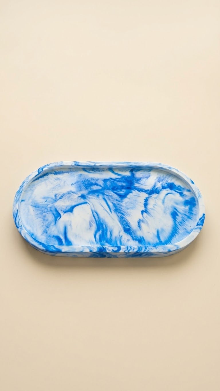 Eco resin Oval tray, home decor, gifts, minimalistic design