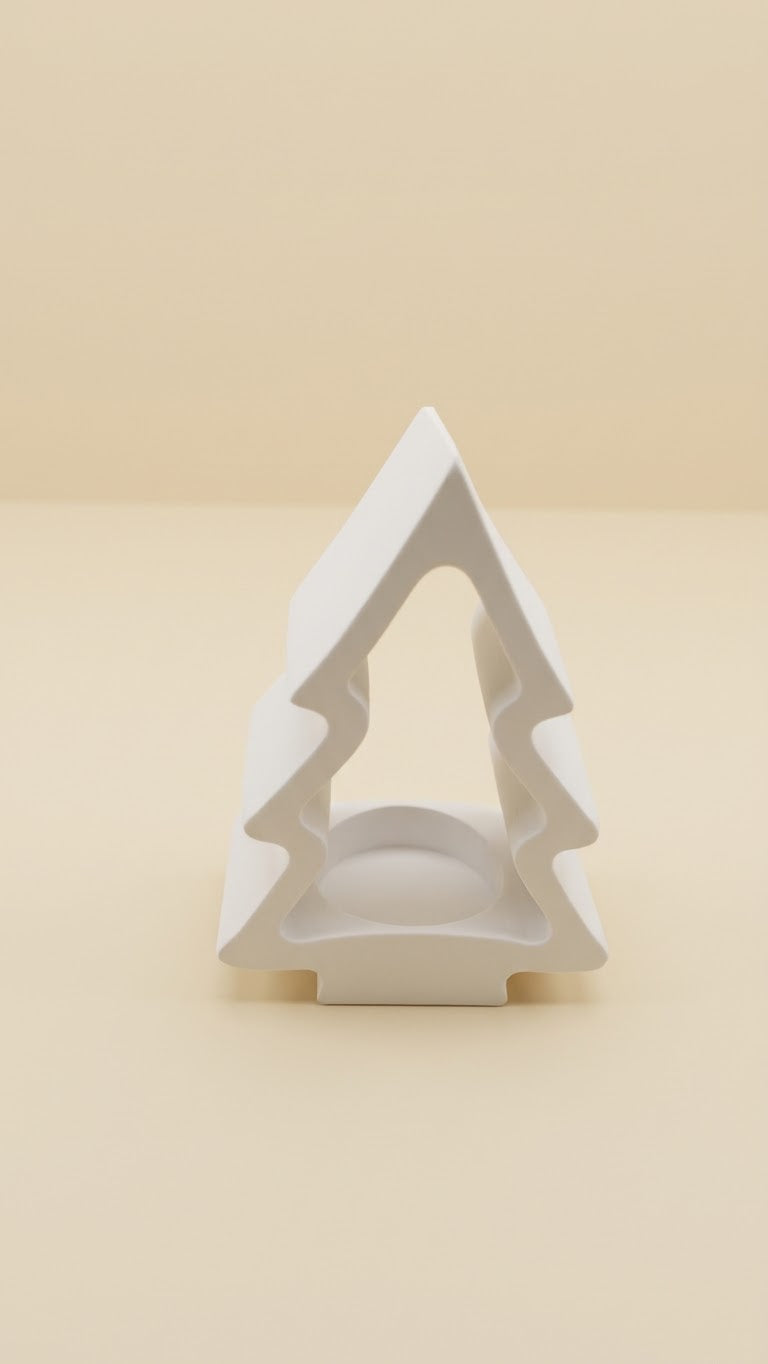 Eco resin Christmas Tree Tealight holder, real flame or battery candles