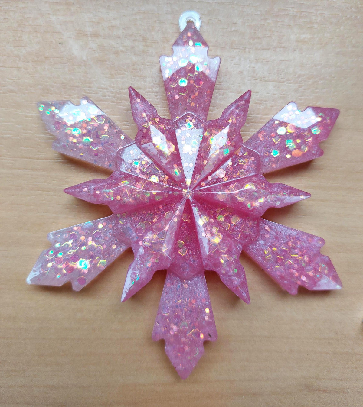 Resin Christmas tree decorations, pack of 2, choose colours, sparkle, glitter