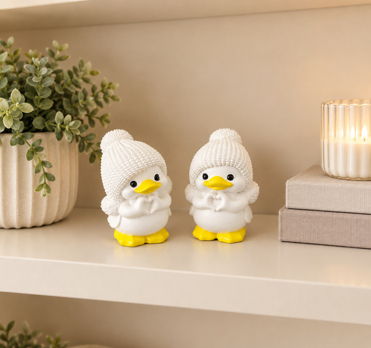 Eco resin duck, cute loving duck, ideal gift,