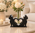 Resin Black Cat Vase, Single or Double Cat Design, Bud Flower Holder