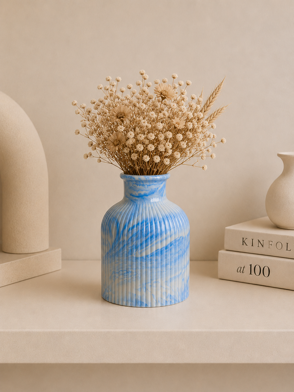 Eco resin ribbed bud vase, Flower Holder, choice of colours